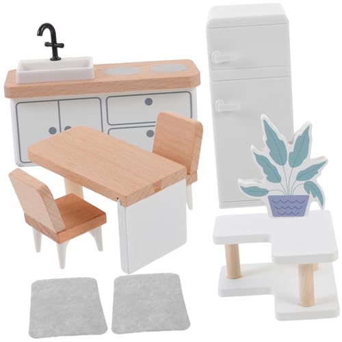 HEMOTON Puppenhauszubehör - Spielzeug-küchenzubehör-Set Mini- Für Miniaturhäuser Verschleißfeste Und Realistische Miniaturmöbel von HEMOTON