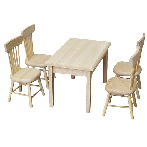HEMOTON 1 Satz Mini-Möbeldekoration für kinderspielzeug geldgeschenke Weihnachten weihnsgeschenke wohnzimmermöbel Kid Toys Mini-Tischstühle Mini-Stühle Miniaturstühle Holz von HEMOTON