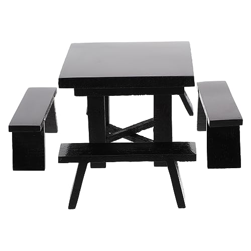 HEMOTON Miniatur-Schreibtisch- Und Stuhlset Für Puppenhaus – Schwarze Holzmöbel Realistisches Design Perfekt Für Die Heimdekoration HEMOTON Miniatur-Schreibtisch- Und Stuhlset Für Puppenhaus – Schwarze Holzmöbel Realistisches Design Perfekt Für Die Heimdekoration von HEMOTON