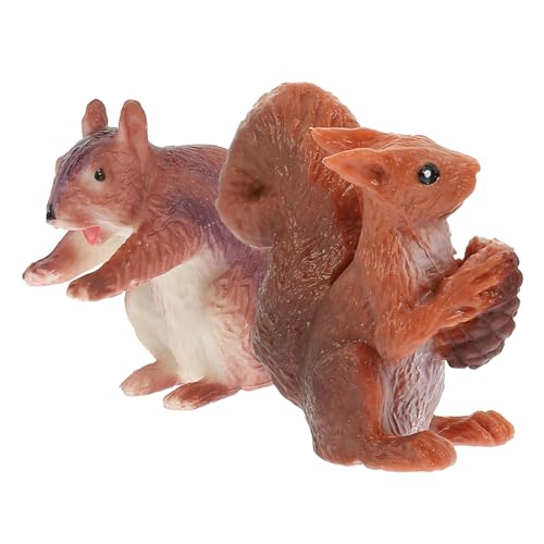HEMOTON 1 Satz Mini Squirrel Figurine Teiliges Niedlichen Spielzeugen Für Dekoration Für Wohnzimmer Und Schlafzimmer Als Für Familie Und Freunde 2 Stück von HEMOTON