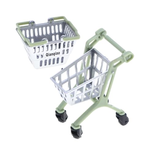 HEMOTON 1 Satz Mini Supermarkt Einkaufskorb Einzelhandelskorb Für Mini-puppenhaus-zubehör Mini-hausmöbel- Dollhouse Accessoires Mini Mini-einkaufskörbe Plastik von HEMOTON