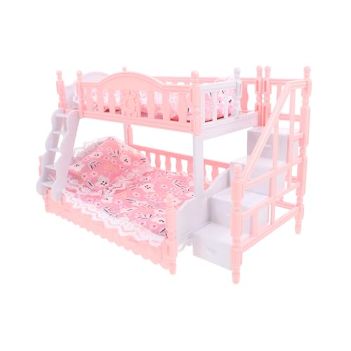 HEMOTON Miniatur Puppenhaus Bettwäsche - 112 Etagenbett Set - Spielzeug Etagenbett - Puppenhausmöbel - Puppenbett von HEMOTON