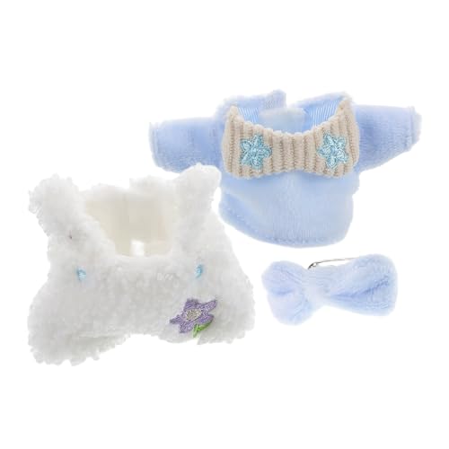 HEMOTON 1 Satz Puppenkleidung Plüschkleidung Puppen-Outfit Puppenwechselkleidung Schlafanzug für Puppen Plüschspielzeug Outfit Kleider Sachen lustige Hundepullover Weihnachten Polyester von HEMOTON