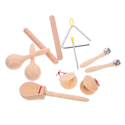 HEMOTON 1 Satz Schlagzeug-Instrumenten-Set Percussion-Musikinstrument für Kinder dreieckige Abendglocke kinderinstrumente Kinder musikinstrumente Schlaginstrument für Kinder Kindermusik von HEMOTON