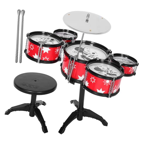 HEMOTON Realistisches Baby-Schlagzeug-Set – Trommelspielzeug Für Kinder Instrumente Für Kleinkinder Pädagogisches Musikspielzeug Jazz-Schlagzeug-Set Für Kinder von HEMOTON