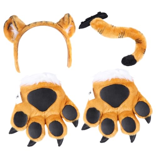 HEMOTON Cartoon Tier Handschuh Set Party Prop Anzug Tier Requisiten Handschuh Band Dekoration von HEMOTON