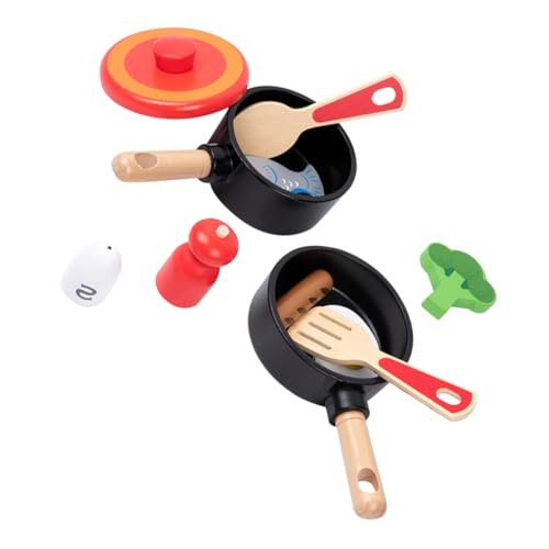 HEMOTON 1 Satz Simulationsspieltopf-Set für aus Holz küchenspielzeug für Kitchen Toys for cookware Essen für die Spielküche vortäuschen Spielset mit Küchenutensilien HEMOTON 1 Satz Simulationsspieltopf-Set für aus Holz küchenspielzeug für Kitchen Toys for cookware Essen für die Spielküche vortäuschen Spielset mit Küchenutensilien von HEMOTON