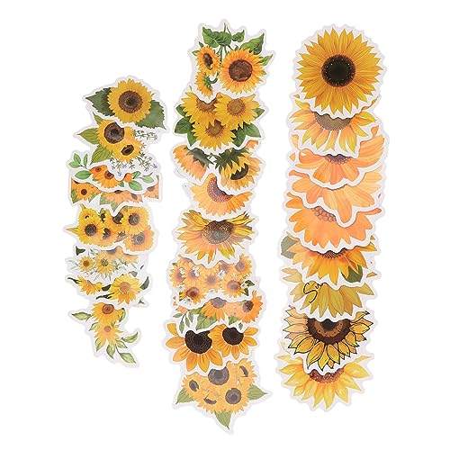HEMOTON Sonnenblumen-wandaufkleber – 50 Stück Wasserflasche Laptop Handyaufkleber – Ästhetische Aufkleber Für Planer Scrapbooking Und von HEMOTON