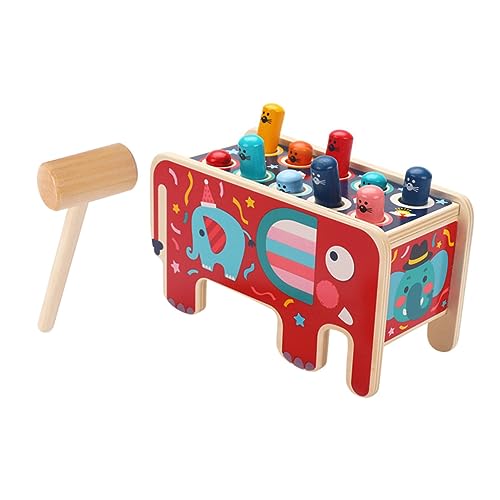 HEMOTON 1 Satz -Spielzeug Hammerspiel Spiel zum Maulwurfschlagen Kinder entwicklung kindliche entwicklung Kleinkindspielzeug kinderspielzeug Puzzle-Spielzeug aus Holz Musik von HEMOTON