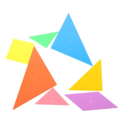 HEMOTON 1 Satz Tangram- Puzzle für Tangram Formen Puzzles Farbige Puzzles Interaktives Lernspielzeug Puzzle- für Bunte Puzzles DIY zubehör Plastik von HEMOTON