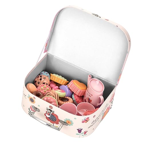 HEMOTON 1 Satz Tea Set for Toys Toy for The Teachers Rollenspiele Toys for Pinker игрушки для девочек Dessertspiel für Kleinkinder vortäuschen Plastik von HEMOTON