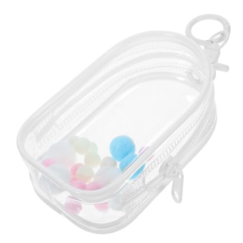 HEMOTON 1 Satz Transparente Aufbewahrungstasche Kleine Tasche Aufbewahrungstasche Für Puppenkleidung Kleine Aufbewahrungstasche Durchsichtiger Lippenstifthalter Schlüsselanhänger Figur PVC von HEMOTON