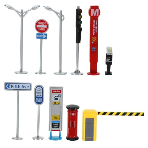 HEMOTON 1 Satz Verkehrszeichen Spielset für Straßenschilder und Ampeln Pädagogisches für Verkehrssicherheit für Sandkasten und Spielplatz von HEMOTON
