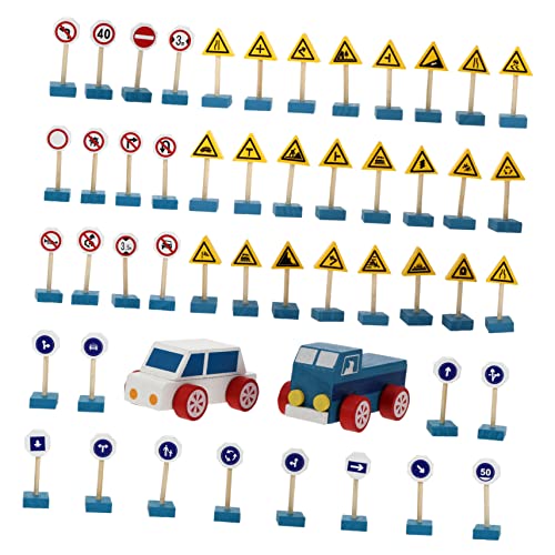 HEMOTON 1 Satz Verkehrszeichen Spielzeug Straßenband Für Spielzeugautos Spielzeug Für Die Frühe Kindheit Spielzeuge Spielzeug-straßenschilder Brio Zug Spielzeugset Kleinkind Mini Holz von HEMOTON