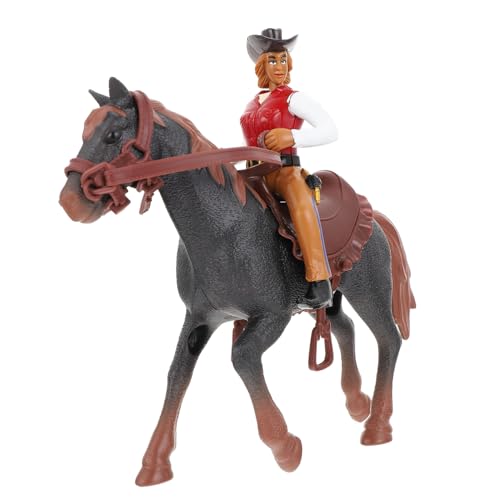 HEMOTON 1 Satz Western-Cowboy-Modell Lernspielzeug Für Lebendiges Pferdemodell Nachahmungsmodell Desktop-Modell Desktop- -Modell Nachahmung Eines Pferdemodells Black Abs von HEMOTON