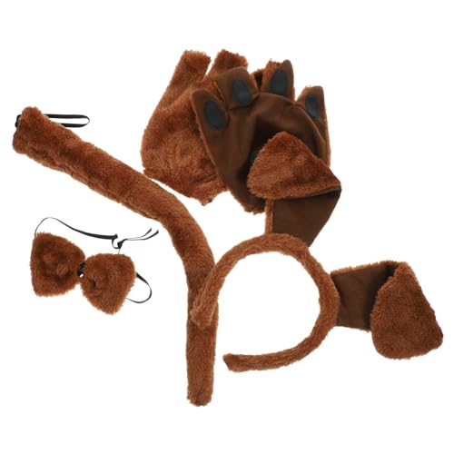 HEMOTON 1 Satz Zubehör für Hunderollenspiele Welpenohren und Hundespielzeug Pudel Haustier Hundeohren hundepfoten Cosplay-Stirnbänder dekoratives Stirnband mit Fliege Stoff Brown HEMOTON 1 Satz Zubehör für Hunderollenspiele Welpenohren und Hundespielzeug Pudel Haustier Hundeohren hundepfoten Cosplay-Stirnbänder dekoratives Stirnband mit Fliege Stoff Brown von HEMOTON