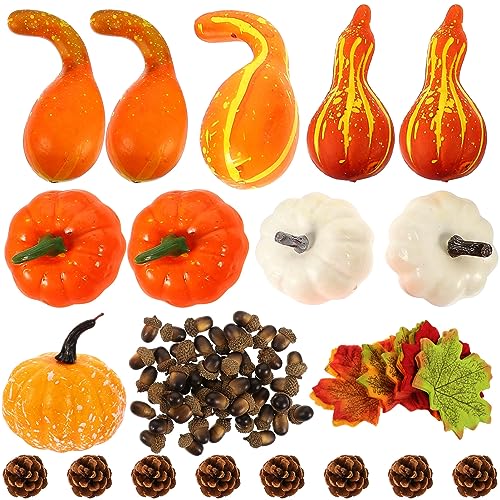 HEMOTON 1 Satz herbstdeko Halloween Dekoration kürbisdeko Thanksgiving Decoration künstliche kürbisse Dekorationen Girlande künstliche Ahornblätter Künstliche Tannenzapfen, Eicheln Schaum HEMOTON 1 Satz herbstdeko Halloween Dekoration kürbisdeko Thanksgiving Decoration künstliche kürbisse Dekorationen Girlande künstliche Ahornblätter Künstliche Tannenzapfen, Eicheln Schaum von HEMOTON