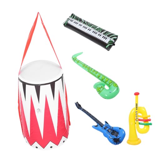 HEMOTON 1 Set 5 Stücke Aufblasbare Musikinstrumente Für Party Dekorationen Aufblasbare Party Requisiten Party Supplies Aufblasbare Gitarre Requisiten von HEMOTON