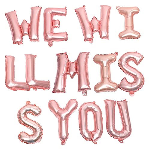 HEMOTON 1 Set Ballonbanner „Wir Werden Dich Vermissen“ Ballons Mit Abschlussdekor Ballon Zur Dekoration Partyballons Kreativer Abschlussballon Ballons Aus Aluminiumfolie von HEMOTON