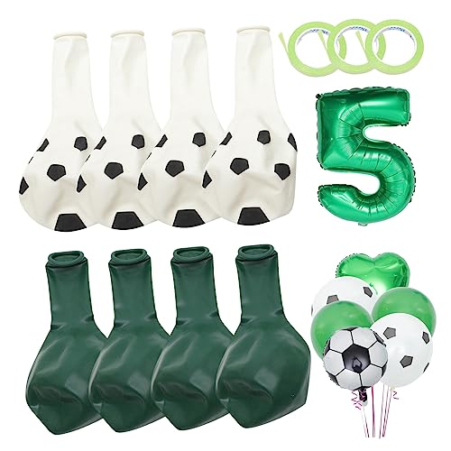 HEMOTON Fußball-dekorationen Zum Geburtstag – 1 Set Mit 5 Zoll Großen Grünen Fußball-luftballons Vielseitig Einsetzbar Für Partys Und Feiern von HEMOTON