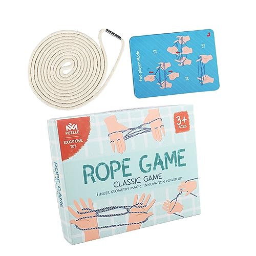 HEMOTON 1 Set Geflochtenes Seil Faden Fingerspiel Zappelspielzeug Fingerseilspiel Seilfingerspielzeug Stubenwagen Lernspielzeug Handspiel Kreativspielzeug Seilspielzeug Seil Beige von HEMOTON