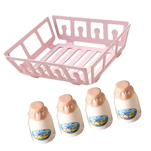 HEMOTON 1 Set Harz Puppe Lagerung Korb Metall Miniatur Milch Flaschen Trinken Kleine HEMOTON 1 Set Harz Puppe Lagerung Korb Metall Miniatur Milch Flaschen Trinken Kleine von HEMOTON