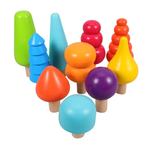 HEMOTON Holzspielzeug Für Kleinkinder 10-teiliges Mini-lernspielzeug Für Jungen Und Mädchen Babyspielzeug Sensorisches Spielset von HEMOTON