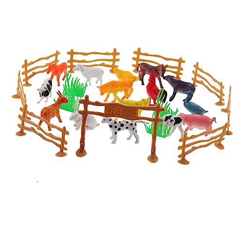 HEMOTON Miniatur-Spielzeug Mit Bauernhoftieren Für Kleinkinder 1er-Set Pädagogische Bauernhoftierfiguren Bauernhofszene-Requisite Für Kinder von HEMOTON