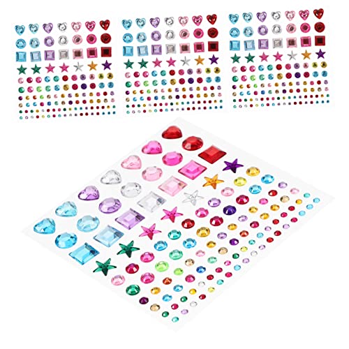 HEMOTON Sicheres Material Edelsteine ​​Aufkleber 4 Blätter Strass Aufkleber Pack Für Telefon Fall Nagel von HEMOTON