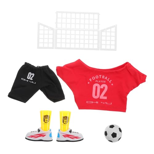 HEMOTON 1 Set Mini Lernfußball Kleiner Fußball Sportfußball Tischspiel Fußballbrett Fußball Controller Flash Puppenfußball Mini Fußballspiel Rot von HEMOTON