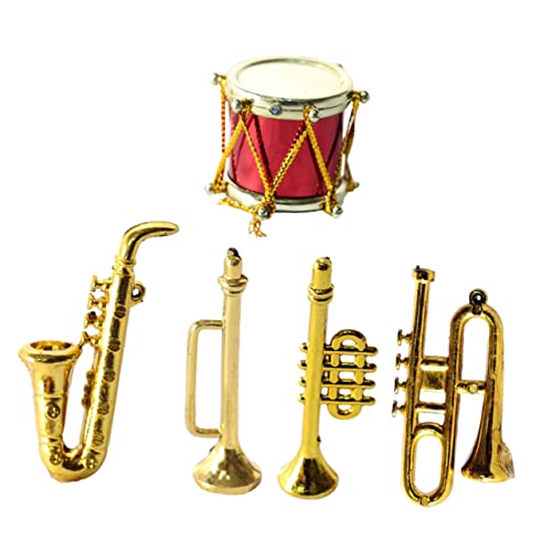 HEMOTON 1 Set Mini Saxophon Miniatur Instrumentenmodell Mini Musikinstrument Requisite Mini Kunststoff Musikinstrument Mini Instrumentenmodell Mini Zubehör Mini von HEMOTON