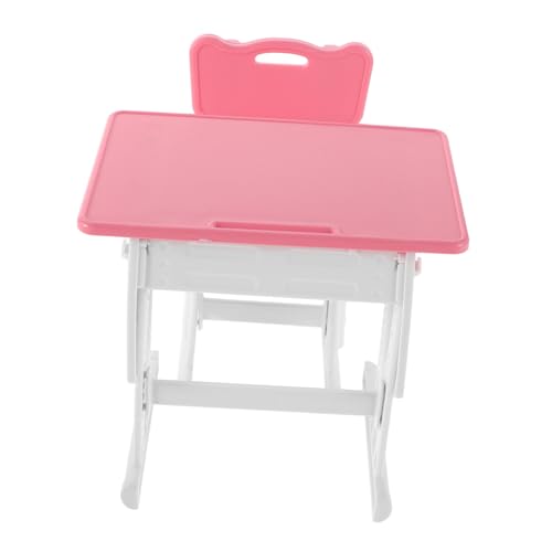 HEMOTON 1 Set Mini-klassenzimmermöbel-Set Puppenhaus Miniatur Schulen Schreibtisch Und Stuhl Modell Spielset Für Puppenhaus Zubehör Foto Requisiten Rosa HEMOTON 1 Set Mini-klassenzimmermöbel-Set Puppenhaus Miniatur Schulen Schreibtisch Und Stuhl Modell Spielset Für Puppenhaus Zubehör Foto Requisiten Rosa von HEMOTON