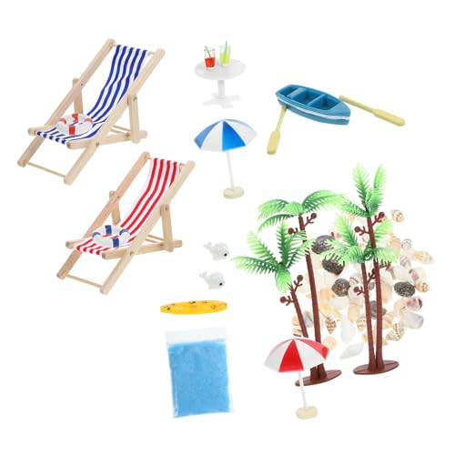 HEMOTON 1 Set Miniatur Landschaftszubehör Strandornamente Zum Basteln Nautische Dekoration Puppenhaus Bausätze Harzornament Harzhandwerk Mikro Landschaftsornament Bambus von HEMOTON