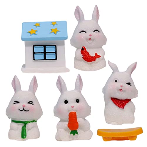 HEMOTON 1 Set Miniaturharz Rabbit Figur Rabbit Micro Landscape Bunny Statue Snow -Szene -Dekoration HEMOTON 1 Set Miniaturharz Rabbit Figur Rabbit Micro Landscape Bunny Statue Snow -Szene -Dekoration von HEMOTON