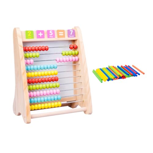 HEMOTON Spielzeug Mathematik-lernspielzeug Kinder-computerregal Rechenhalterung Aus Holz Für Frühes Lernspielzeug Schadet Den Kinderhänden Nicht von HEMOTON