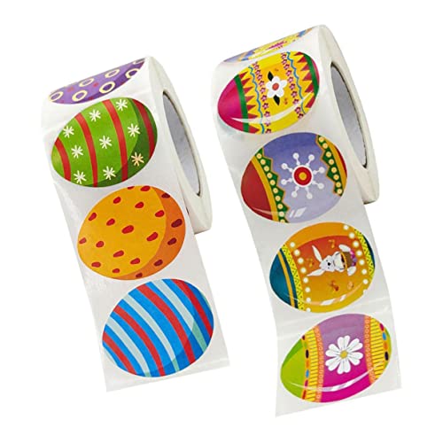 HEMOTON 1 Set Osterei Aufkleber Cartoon Aufkleber Dekoration Süße Accessoires Nagelaufkleber Anhänger Accessoire Haushaltsaufkleber Osteraufkleber Ovale Eieraufkleber von HEMOTON