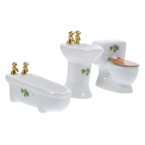 HEMOTON 1 Set Puppe Dusche Miniatur Dusche Prop Keramik Bad Szene Prop von HEMOTON