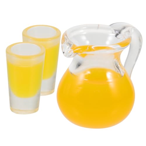 HEMOTON 1 Set Puppenhaus Behälter Vorgetäuschte Küchen Requisiten Miniatur Wasserkocher Puppenhaus Glasbecher Winziges Zubehör Puppenhaus Mini Krug Miniatur Gläser von HEMOTON