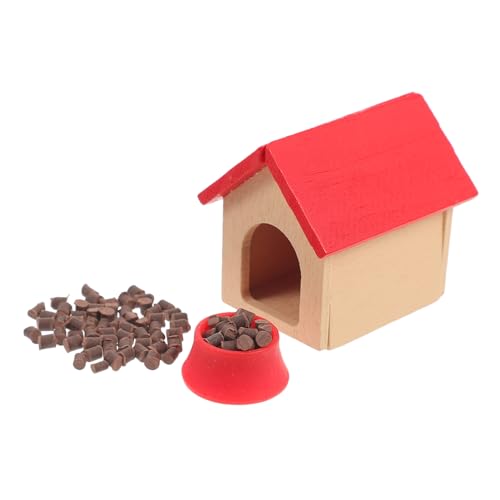 HEMOTON 1 Set Puppenhaus Hundehütte Heimdekoration Holzspielzeug Hundebetten Hausdekorationen Für Zuhause Hauszubehör Mini Miniatur Zwinger Mini Zwinger Modellhaus Möbel Roter HEMOTON 1 Set Puppenhaus Hundehütte Heimdekoration Holzspielzeug Hundebetten Hausdekorationen Für Zuhause Hauszubehör Mini Miniatur Zwinger Mini Zwinger Modellhaus Möbel Roter von HEMOTON