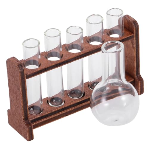 HEMOTON 1 Set Puppenhaus Reagenzglas Tragbares Revers Kaninchen Kleines Zubehör Dekoratives Puppenhaus Gastgeschenk Artikel Puppenhaus Halterung Klemme Lätzchen Mini Modell Puppenhaus von HEMOTON