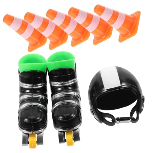 HEMOTON Miniatur-Ornament Für Die Außenszene Miniatur-Schlittschuhe Helm Straßensperre Realistisches Spielzeug HEMOTON Miniatur-Ornament Für Die Außenszene Miniatur-Schlittschuhe Helm Straßensperre Realistisches Spielzeug von HEMOTON