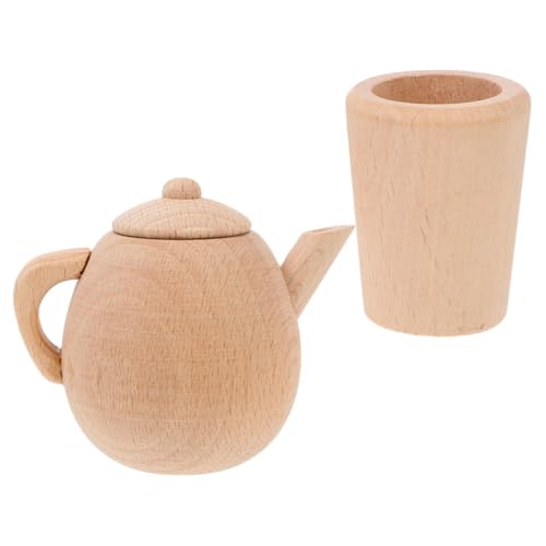 HEMOTON Teeservice Aus Holz Zum Rollenspiel Miniatur-teetasse Und Als Spielzeug Für Kleinkinder – Perfektes Mini- -küchenzubehör von HEMOTON