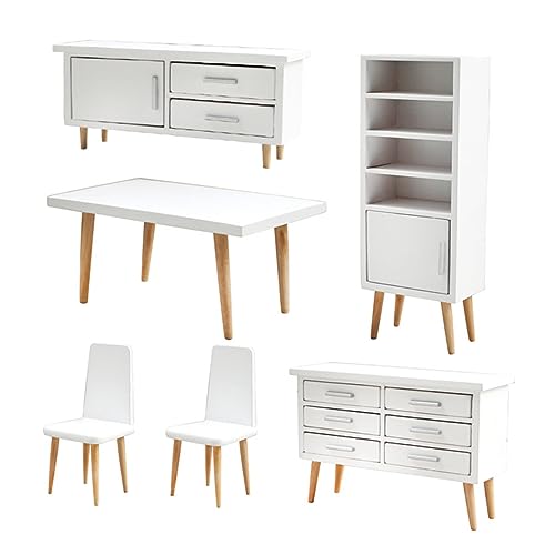 HEMOTON Hochwertiges Miniaturmöbelset Aus Holz – Puppenhausdekoration Im Maßstab 112 Für Das Kinderspielzimmer von HEMOTON