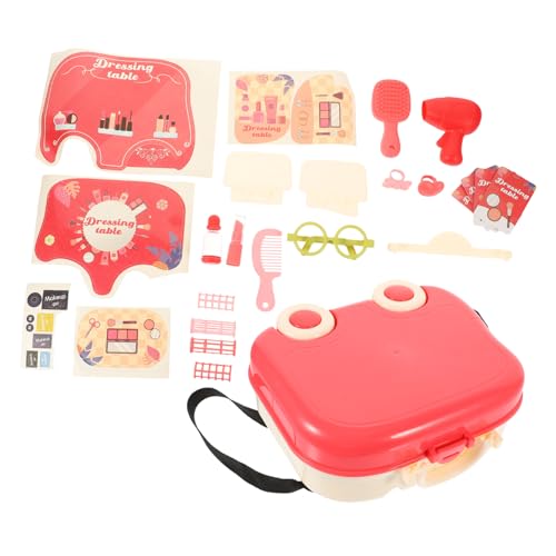 HEMOTON 1 Set Spielhaus Geschirr Küche Medizin Rucksack Eistisch Jungen Und Nordic Set Rosa Kommode Mädchen Kunststoff von HEMOTON