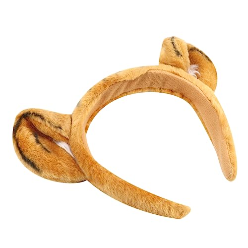 HEMOTON 1 Stk. Stirnband Stirnbänder Halloween-Requisiten Tigerohren haarschmuck tier haarreif tragegurte kuscheltier Cosplay-Haarreifen kreative Kopfbedeckung Plüsch Brown von HEMOTON