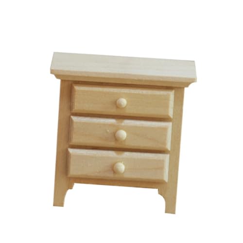 HEMOTON 1 Stück 112 Puppenhaus-Nachttisch-Ornament holzspielzeug für spielzeuge kindergeschenk spielsachen Mini-Hausschmuck Mini-Hausverzierung hölzern Beige von HEMOTON