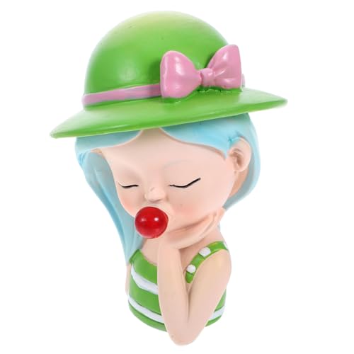 HEMOTON 1 Stück Cartoon Bubble Girl Modell Kuchen Dekorationsfigur Lebendige Skulptur für Partys und Geburtstagsfeiern Kreative Dessertornamente für Festliche Anlässe Zufällige Farbe von HEMOTON
