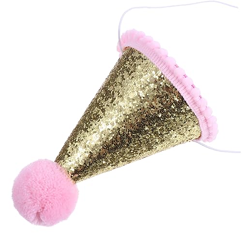 HEMOTON 1 Stück Kindergeburtstagsmütze Hut Zum 1. Geburtstag Erste Kegelhut Paillettenhut Partyhüte Aus Papier Mädchen Hüte Kleinkind Geburtstag Kegelgeburtstagshüte Krone Rosa Gummiband von HEMOTON