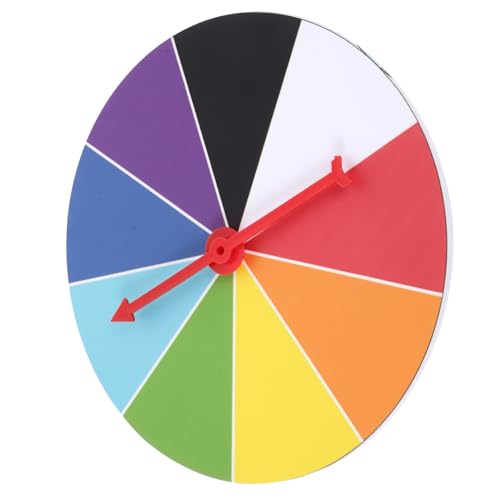HEMOTON 1 Stück -Plattenspieler löschbar Sich drehendes Preisrad Tisch-Preisrad trocken löschen Gewinnspielrad Rad Glücksspiel generalüberholtes Preisrad Rad für Preise PVC Bunt von HEMOTON