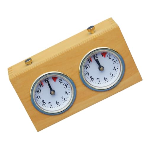 HEMOTON 1 Stück Schachtimer Schachbrett Kleine Digitaluhr Schachuhr Schach Für Die Reise Analoge Schachspieluhren Uhr Für Schachschusstimer Schachbahn Brettspiel Go Timer Holz Gelb von HEMOTON